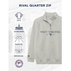 JanSport NCAA Officially Licensed Rival Quarter Zip Sweatshirt, Long Sleeve Unisex, Cotton-Polyester Blend, Stand-Up Collar(West Virginia Mountaineers)