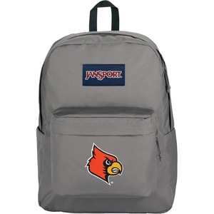 JanSport NCAA Officially Licensed Backpack, South Carolina, Superbreak Plus with Padded 15” Laptop Sleeve, Spacious Computer Bag for Men & Women, Durable Daypack with Bottle Pocket, Graphite Grey(Louisville Cardinals)