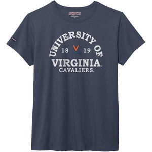 JanSport NCAA Officially Licensed Graduate Short Sleeve T Shirt for Women, Soft & Breathable Cotton-Polyester Blend Crewneck T Shirt with Graphic Detailing, Everyday University Fan Apparel(Virginia Cavaliers)