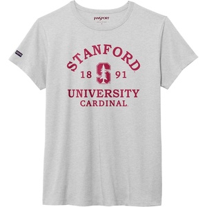 JanSport NCAA Officially Licensed Graduate Short Sleeve T Shirt for Women, Soft & Breathable Cotton-Polyester Blend Crewneck T Shirt with Graphic Detailing, Everyday University Fan Apparel(Stanford Cardinal)
