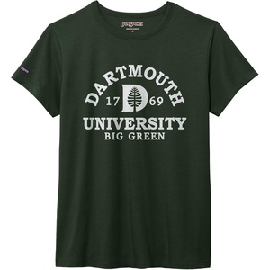 JanSport NCAA Officially Licensed Graduate Short Sleeve T Shirt for Women, Soft & Breathable Cotton-Polyester Blend Crewneck T Shirt with Graphic Detailing, Everyday University Fan Apparel(Dartmouth Big Green)