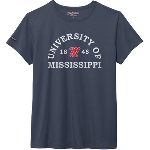 JanSport NCAA Officially Licensed Graduate Short Sleeve T Shirt for Women, Soft & Breathable Cotton-Polyester Blend Crewneck T Shirt with Graphic Detailing, Everyday University Fan Apparel(Mississippi Old Miss Rebels)