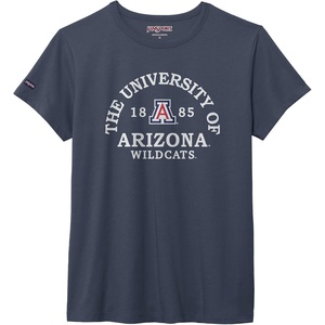 JanSport NCAA Officially Licensed Graduate Short Sleeve T Shirt for Women, Soft & Breathable Cotton-Polyester Blend Crewneck T Shirt with Graphic Detailing, Everyday University Fan Apparel(Arizona Wildcats)