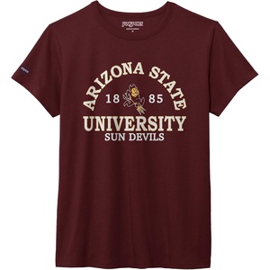 JanSport NCAA Officially Licensed Graduate Short Sleeve T Shirt for Women, Soft & Breathable Cotton-Polyester Blend Crewneck T Shirt with Graphic Detailing, Everyday University Fan Apparel(Arizona State Sun Devils)