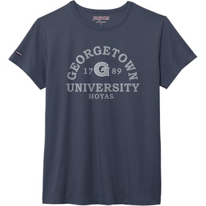 JanSport NCAA Officially Licensed Graduate Short Sleeve T Shirt for Women, Soft & Breathable Cotton-Polyester Blend Crewneck T Shirt with Graphic Detailing, Everyday University Fan Apparel(Georgetown Hoyas)