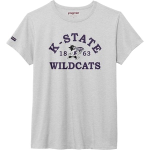 JanSport NCAA Officially Licensed Graduate Short Sleeve T Shirt for Women, Soft & Breathable Cotton-Polyester Blend Crewneck T Shirt with Graphic Detailing, Everyday University Fan Apparel(Kansas State Wildcats)