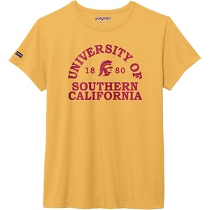 JanSport NCAA Officially Licensed Graduate Short Sleeve T Shirt for Women, Soft & Breathable Cotton-Polyester Blend Crewneck T Shirt with Graphic Detailing, Everyday University Fan Apparel(USC Trojans)