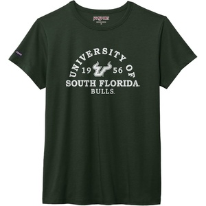 JanSport NCAA Officially Licensed Graduate Short Sleeve T Shirt for Women, Soft & Breathable Cotton-Polyester Blend Crewneck T Shirt with Graphic Detailing, Everyday University Fan Apparel(South Florida Bulls)