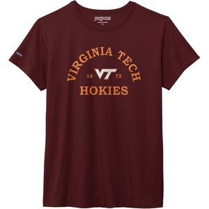 JanSport NCAA Officially Licensed Graduate Short Sleeve T Shirt for Women, Soft & Breathable Cotton-Polyester Blend Crewneck T Shirt with Graphic Detailing, Everyday University Fan Apparel(Virginia Tech Hokies)