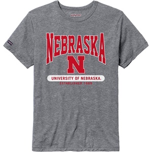 JanSport NCAA Officially Licensed Pregame Short Sleeve T Shirt for Men, Soft & Breathable Triblend Crewneck T Shirt(Nebraska Cornhuskers)