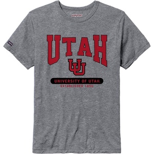 JanSport NCAA Officially Licensed Pregame Short Sleeve T Shirt for Men, Soft & Breathable Triblend Crewneck T Shirt(Utah Utes)