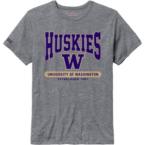 JanSport NCAA Officially Licensed Pregame Short Sleeve T Shirt for Men, Soft & Breathable Triblend Crewneck T Shirt(Washington Huskies)