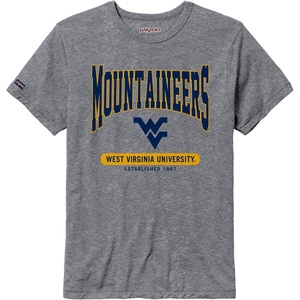 JanSport NCAA Officially Licensed Pregame Short Sleeve T Shirt for Men, Soft & Breathable Triblend Crewneck T Shirt(West Virginia Mountaineers)