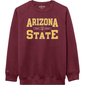 JanSport NCAA Officially Licensed Rival Crew Sweatshirt, Long Sleeve Graphic Pullover for Men, Women, Cotton-Polyester Blend(Arizona State Sun Devils)