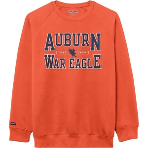 JanSport NCAA Officially Licensed Rival Crew Sweatshirt, Long Sleeve Graphic Pullover for Men, Women, Cotton-Polyester Blend(Auburn Tigers)
