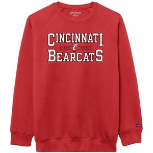 JanSport NCAA Officially Licensed Rival Crew Sweatshirt, Long Sleeve Graphic Pullover for Men, Women, Cotton-Polyester Blend(Cincinnati Bearcats)