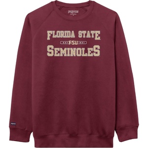 JanSport NCAA Officially Licensed Rival Crew Sweatshirt, Long Sleeve Graphic Pullover for Men, Women, Cotton-Polyester Blend(Florida State Seminoles)