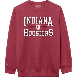 JanSport NCAA Officially Licensed Rival Crew Sweatshirt, Long Sleeve Graphic Pullover for Men, Women, Cotton-Polyester Blend(Indiana Hoosiers)