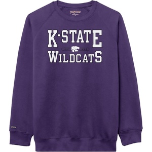 JanSport NCAA Officially Licensed Rival Crew Sweatshirt, Long Sleeve Graphic Pullover for Men, Women, Cotton-Polyester Blend(Kansas State Wildcats)