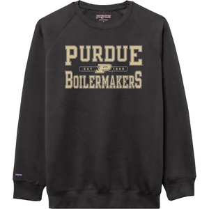 JanSport NCAA Officially Licensed Rival Crew Sweatshirt, Long Sleeve Graphic Pullover for Men, Women, Cotton-Polyester Blend(Purdue Boilermakers)