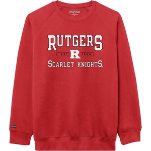 JanSport NCAA Officially Licensed Rival Crew Sweatshirt, Long Sleeve Graphic Pullover for Men, Women, Cotton-Polyester Blend(Rutgers Scarlet Knights)