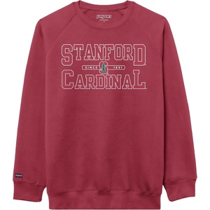 JanSport NCAA Officially Licensed Rival Crew Sweatshirt, Long Sleeve Graphic Pullover for Men, Women, Cotton-Polyester Blend(Stanford Cardinal)