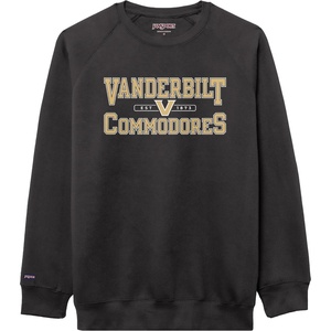 JanSport NCAA Officially Licensed Rival Crew Sweatshirt, Long Sleeve Graphic Pullover for Men, Women, Cotton-Polyester Blend(Vanderbilt Commodores)