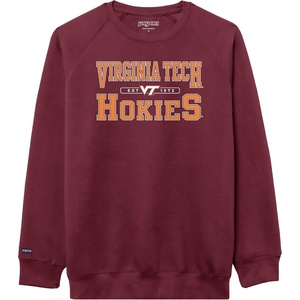 JanSport NCAA Officially Licensed Rival Crew Sweatshirt, Long Sleeve Graphic Pullover for Men, Women, Cotton-Polyester Blend(Virginia Tech Hokies)