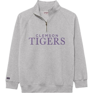 JanSport NCAA Officially Licensed Rival Quarter Zip Sweatshirt, Long Sleeve Unisex, Cotton-Polyester Blend, Stand-Up Collar(Clemson Tigers)