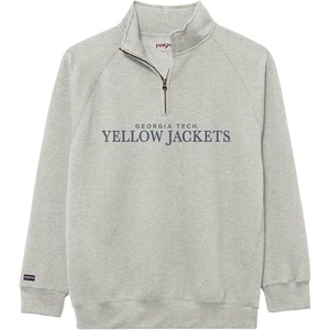 JanSport NCAA Officially Licensed Rival Quarter Zip Sweatshirt, Long Sleeve Unisex, Cotton-Polyester Blend, Stand-Up Collar(Georgia Tech Yellow Jackets)