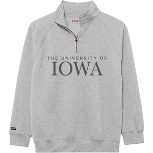 JanSport NCAA Officially Licensed Rival Quarter Zip Sweatshirt, Long Sleeve Unisex, Cotton-Polyester Blend, Stand-Up Collar(Iowa Hawkeyes)