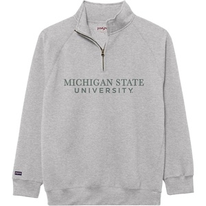 JanSport NCAA Officially Licensed Rival Quarter Zip Sweatshirt, Long Sleeve Unisex, Cotton-Polyester Blend, Stand-Up Collar(Michigan State Spartans)