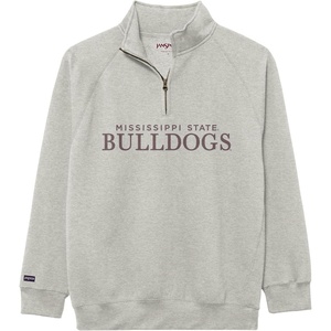 JanSport NCAA Officially Licensed Rival Quarter Zip Sweatshirt, Long Sleeve Unisex, Cotton-Polyester Blend, Stand-Up Collar(Mississippi State Bulldogs)