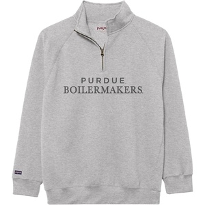 JanSport NCAA Officially Licensed Rival Quarter Zip Sweatshirt, Long Sleeve Unisex, Cotton-Polyester Blend, Stand-Up Collar(Purdue Boilermakers)