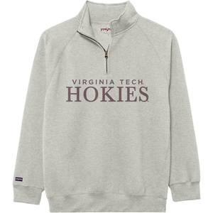 JanSport NCAA Officially Licensed Rival Quarter Zip Sweatshirt, Long Sleeve Unisex, Cotton-Polyester Blend, Stand-Up Collar(Virginia Tech Hokies)
