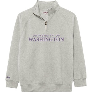 JanSport NCAA Officially Licensed Rival Quarter Zip Sweatshirt, Long Sleeve Unisex, Cotton-Polyester Blend, Stand-Up Collar(Washington Huskies)