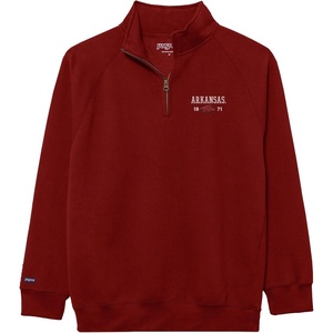 JanSport Unisex Adult NCAA Officially Licensed Rival Long Sleeve Stand-Up Collar Quarter Zip Sweatshirt(Arkansas Razorbacks)