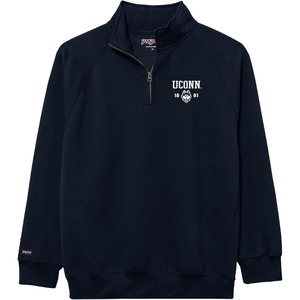 JanSport Unisex Adult NCAA Officially Licensed Rival Long Sleeve Stand-Up Collar Quarter Zip Sweatshirt(Connecticut Huskies)