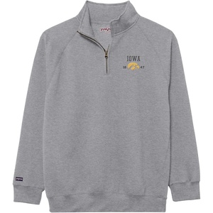 JanSport Unisex Adult NCAA Officially Licensed Rival Long Sleeve Stand-Up Collar Quarter Zip Sweatshirt(Iowa Hawkeyes)