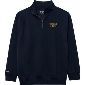 JanSport Unisex Adult NCAA Officially Licensed Rival Long Sleeve Stand-Up Collar Quarter Zip Sweatshirt(Michigan Wolverines)