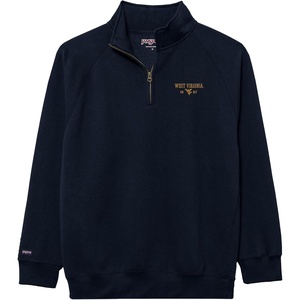 JanSport Unisex Adult NCAA Officially Licensed Rival Long Sleeve Stand-Up Collar Quarter Zip Sweatshirt(West Virginia Mountaineers)