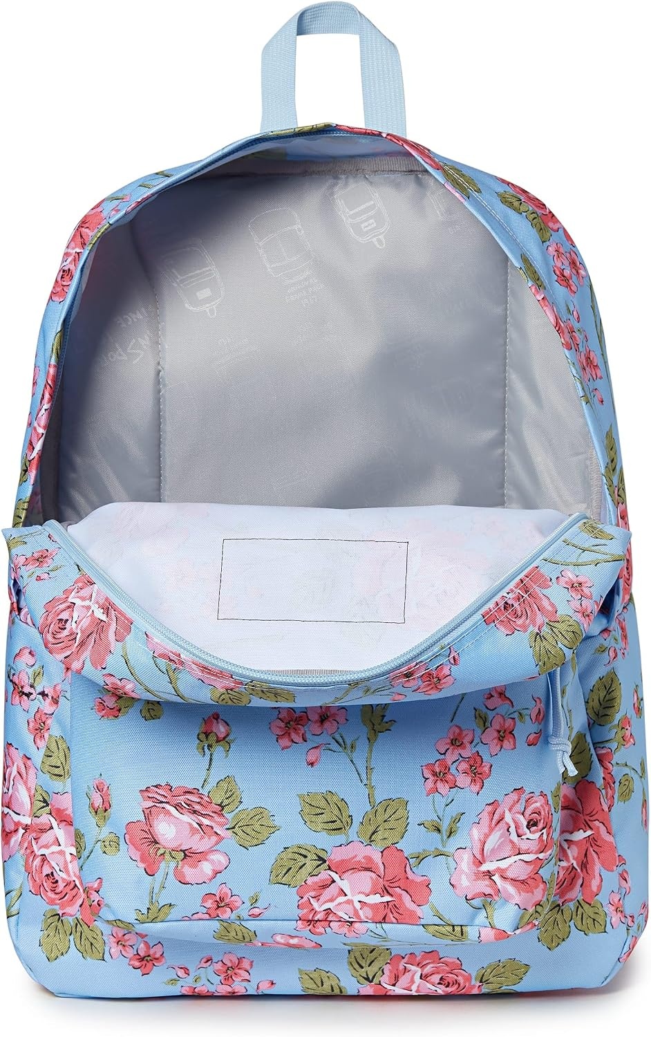 image:imageJanSport SuperBreak One Backpack Durable Lightweight Bag with 1 Main Compartment Front Utility Pocket with Builtin Organizer Premium Backpack Cyberspace GalaxyGarden Roses Hydrangea