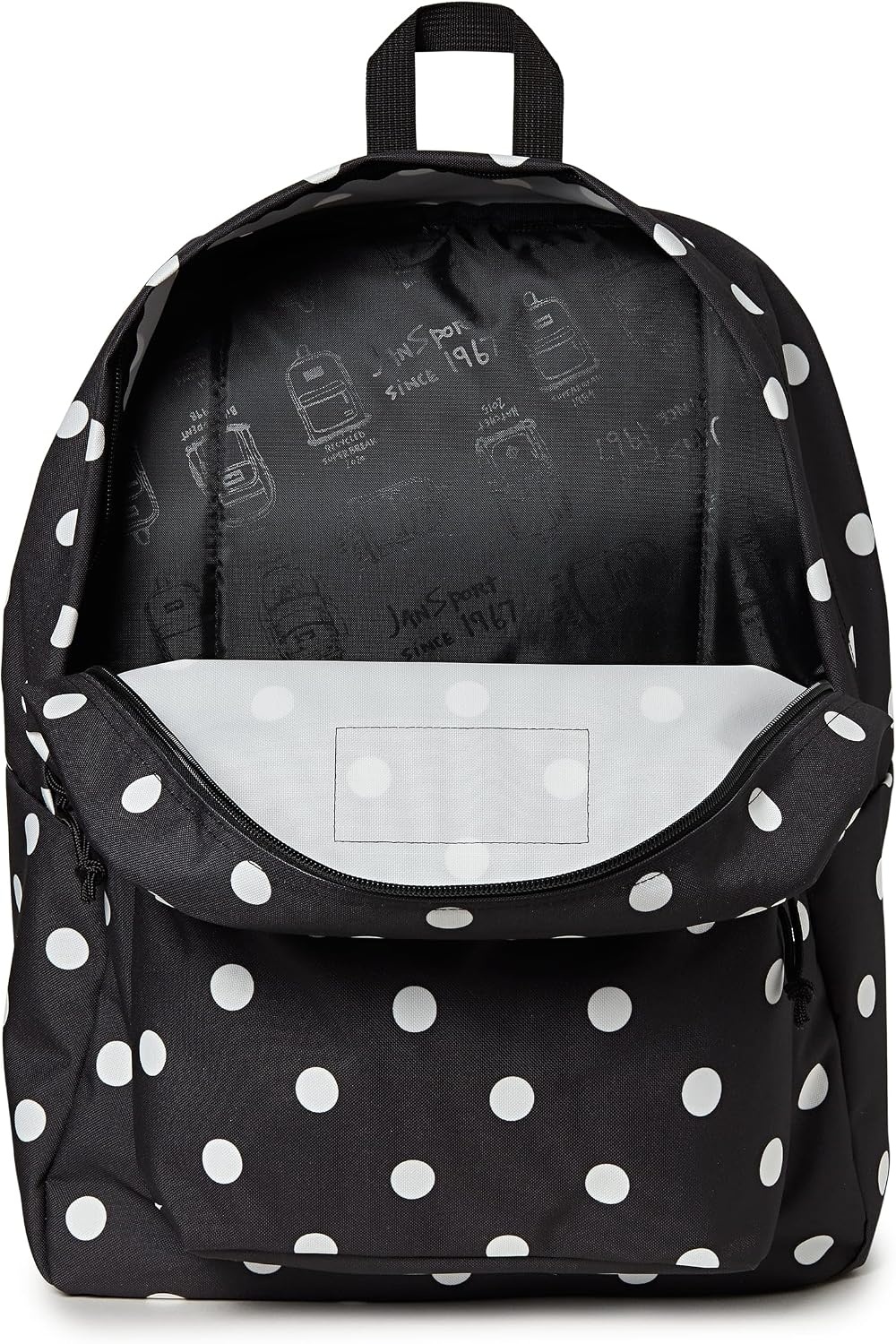 image:imageJanSport SuperBreak One Backpack Durable Lightweight Bag with 1 Main Compartment Front Utility Pocket with Builtin Organizer Premium Backpack Cyberspace GalaxySpot on Black