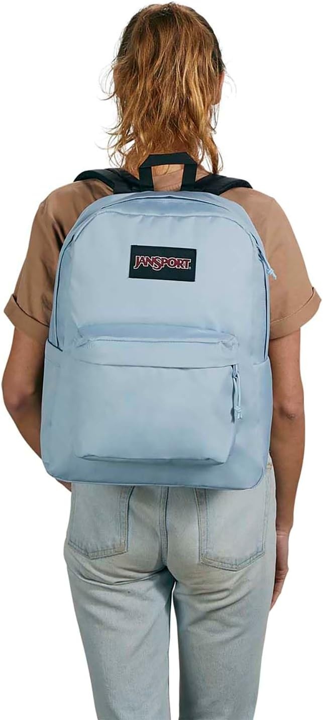 image:imageJanSport Superbreak Backpack Durable Lightweight Premium Backpack WhiteBlue Dusk