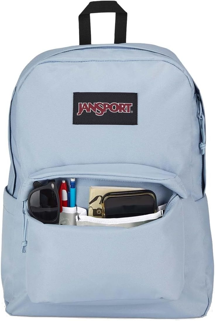 image:imageJanSport Superbreak Backpack Durable Lightweight Premium Backpack WhiteBlue Dusk