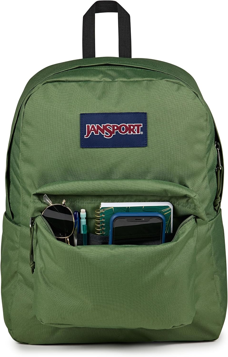 image:imageJanSport Superbreak Backpack Durable Lightweight Premium Backpack WhiteCargo Green