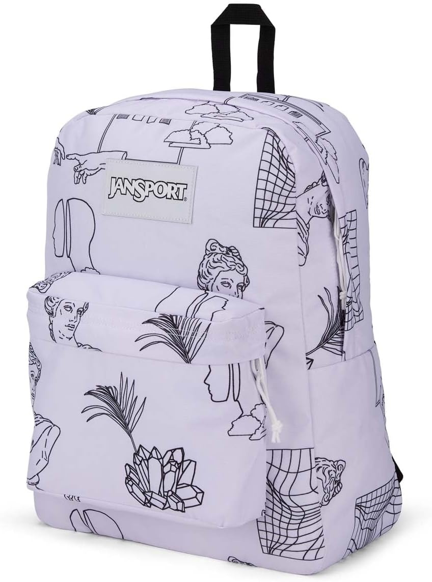 image:imageJanSport Superbreak Backpack Durable Lightweight Premium Backpack WhiteColor Me Vaporwave