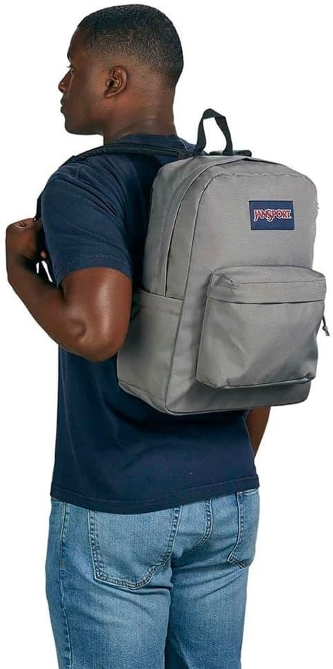 image:imageJanSport Superbreak Backpack Durable Lightweight Premium Backpack WhiteGraphite Grey