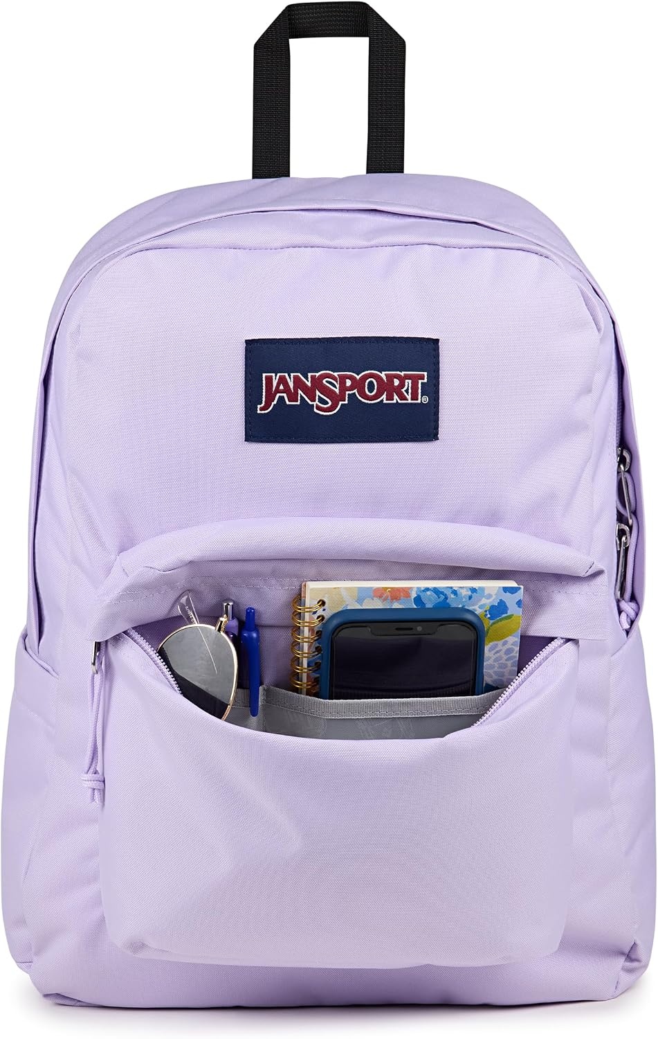 image:imageJanSport Superbreak Backpack Durable Lightweight Premium Backpack WhitePastel Lilac