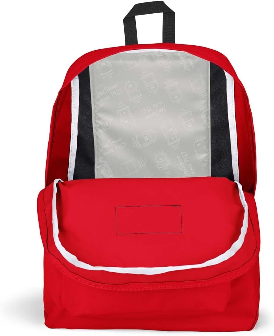 image:imageJanSport Superbreak Backpack Durable Lightweight Premium Backpack WhiteRed Tape